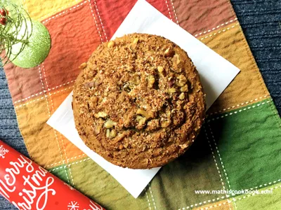 Eggless Coconut Banana Cake